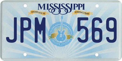 MS license plate JPM569