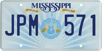 MS license plate JPM571
