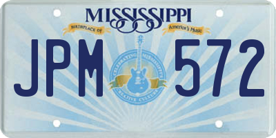 MS license plate JPM572