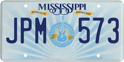 MS license plate JPM573