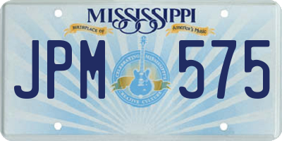 MS license plate JPM575
