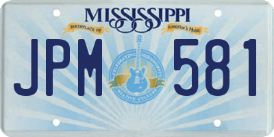 MS license plate JPM581