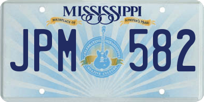 MS license plate JPM582