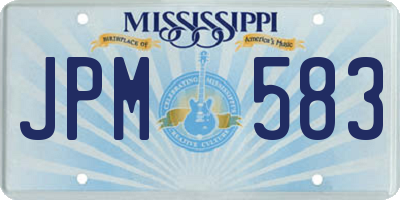 MS license plate JPM583