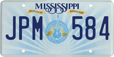 MS license plate JPM584