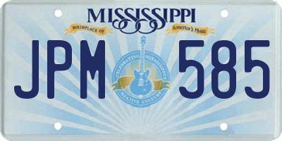 MS license plate JPM585