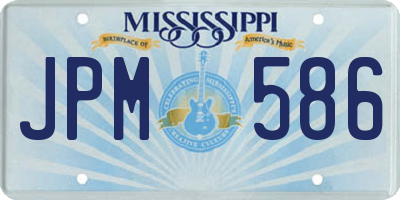 MS license plate JPM586
