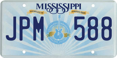 MS license plate JPM588