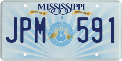 MS license plate JPM591