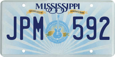 MS license plate JPM592