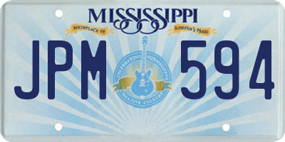 MS license plate JPM594