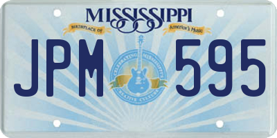 MS license plate JPM595