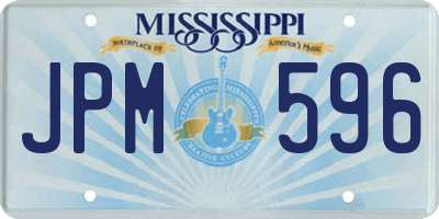 MS license plate JPM596