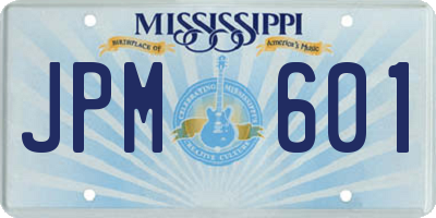 MS license plate JPM601
