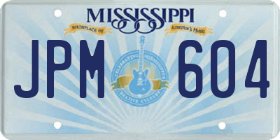 MS license plate JPM604