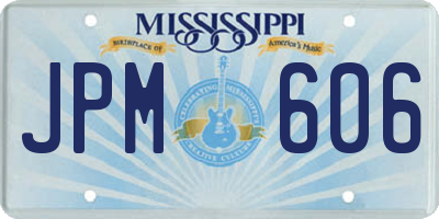 MS license plate JPM606