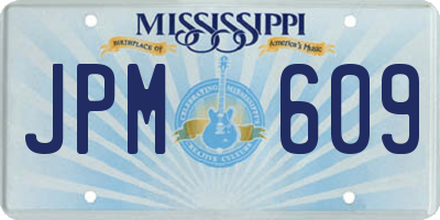 MS license plate JPM609