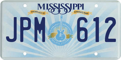 MS license plate JPM612