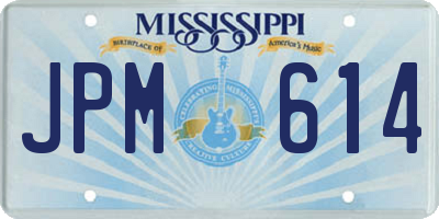 MS license plate JPM614