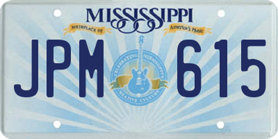 MS license plate JPM615