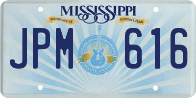 MS license plate JPM616