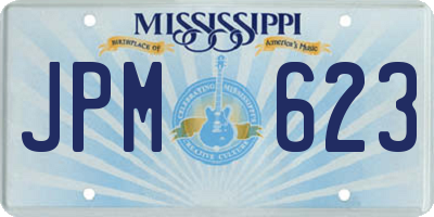 MS license plate JPM623