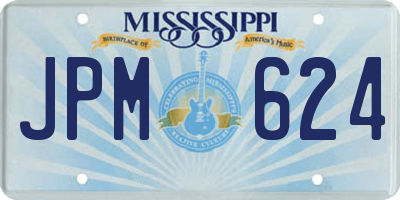 MS license plate JPM624