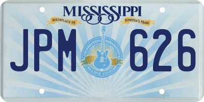 MS license plate JPM626