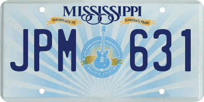 MS license plate JPM631