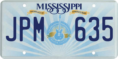 MS license plate JPM635