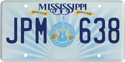 MS license plate JPM638