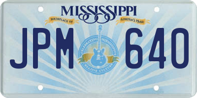 MS license plate JPM640