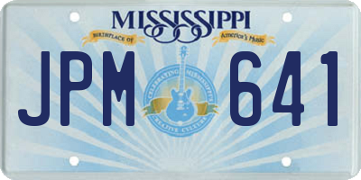 MS license plate JPM641
