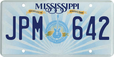 MS license plate JPM642