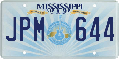 MS license plate JPM644