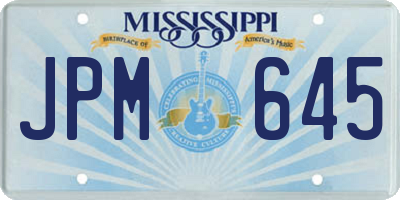 MS license plate JPM645