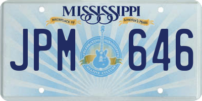 MS license plate JPM646