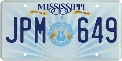 MS license plate JPM649