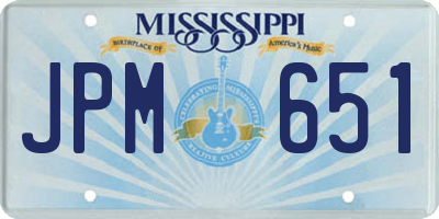 MS license plate JPM651