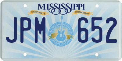 MS license plate JPM652