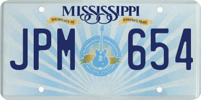 MS license plate JPM654