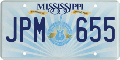 MS license plate JPM655