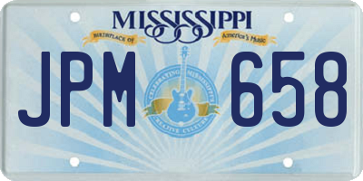MS license plate JPM658