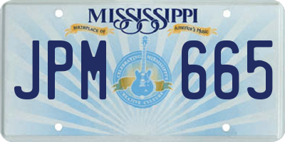 MS license plate JPM665