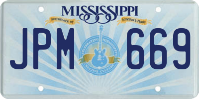 MS license plate JPM669
