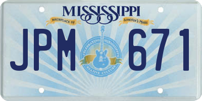 MS license plate JPM671