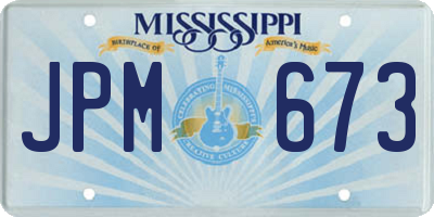 MS license plate JPM673