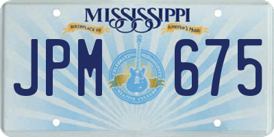 MS license plate JPM675