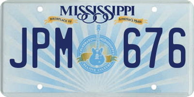 MS license plate JPM676
