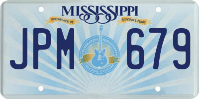 MS license plate JPM679